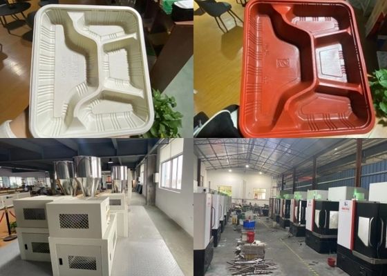 Boursouflure de PVC formant la chaîne de production biodégradable de vaisselle de machine